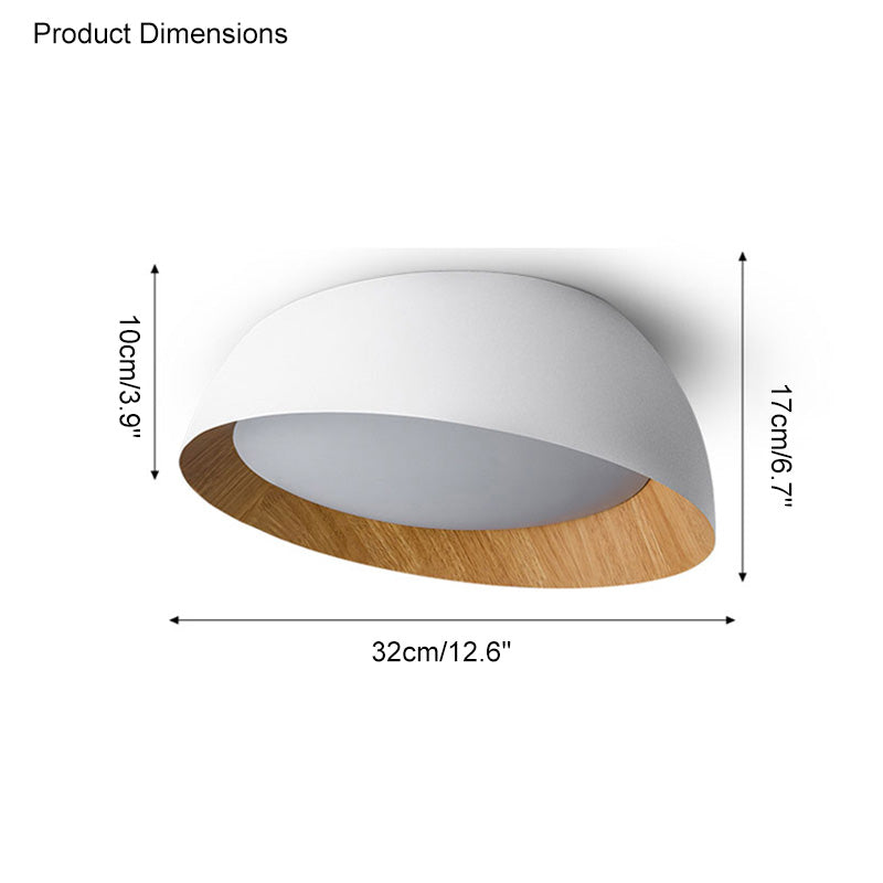 Diff Wood Grain Asymmetrical Flush Mount Ceiling Light-DF1016