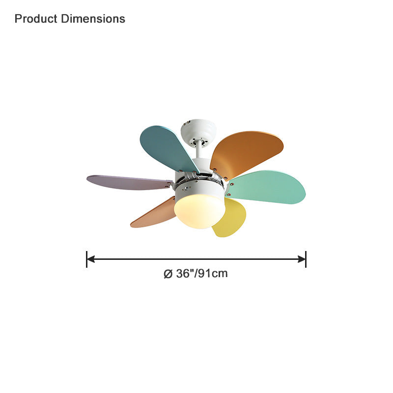Diff 36" Macaron Children Wood Ceiling Fan with Light-DF5010