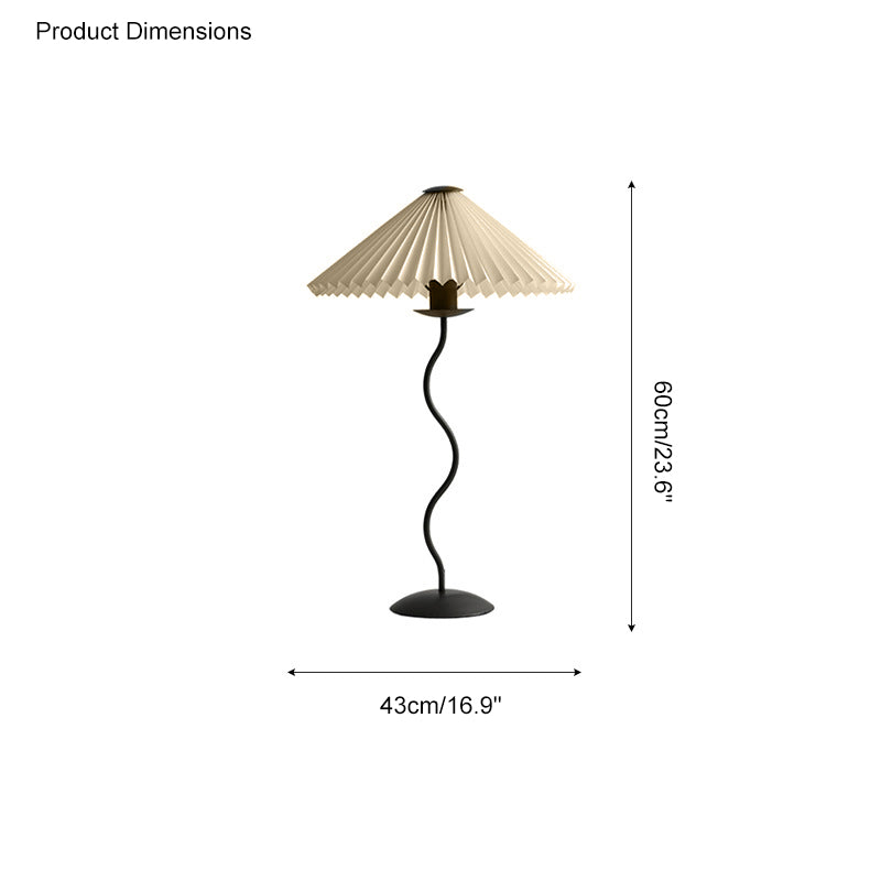 Diff Wavy Pleated Table Lamp-DF8001