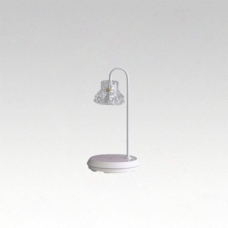 Diff Dimmable Touch Small Glass Table Lamp with Wireless Charger-DF8046