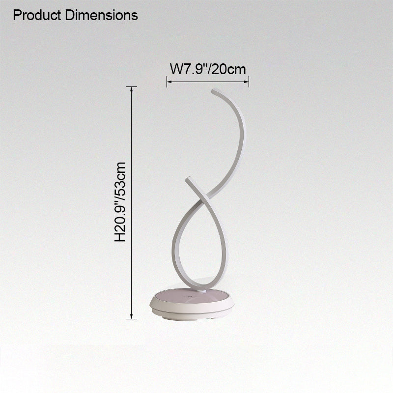Diff Dimmable Infinity Sculptural Table Lamp with Wireless Charger-DF8043