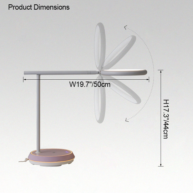 Diff Dimmable Touch Round Desk Lamp with Wireless Charger-DF8042
