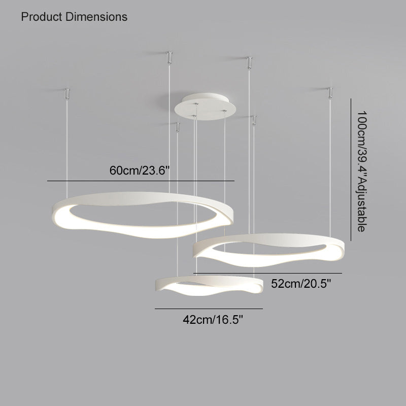 Diff Wavy Circular Led Chandelier-DF2028