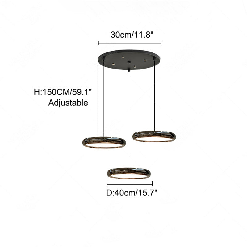 Diff 3 Light Disc Pendant Light-DF2015
