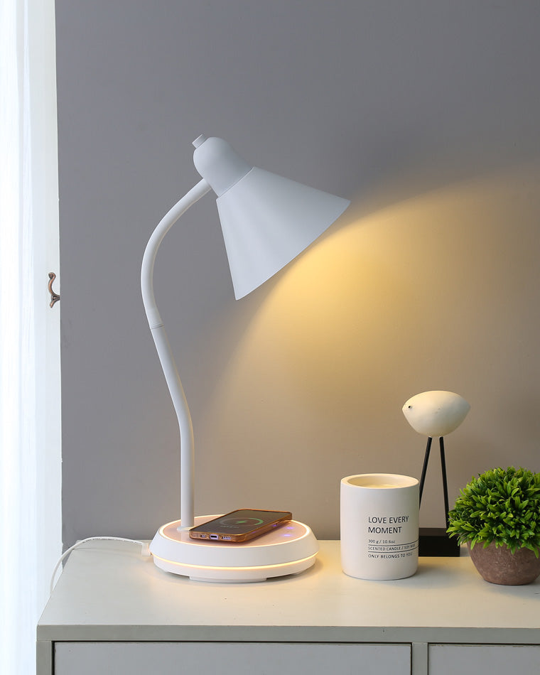 Diff Dimmable Touch Flexible Gooseneck Desk Lamp with Wireless Charger-DF8044