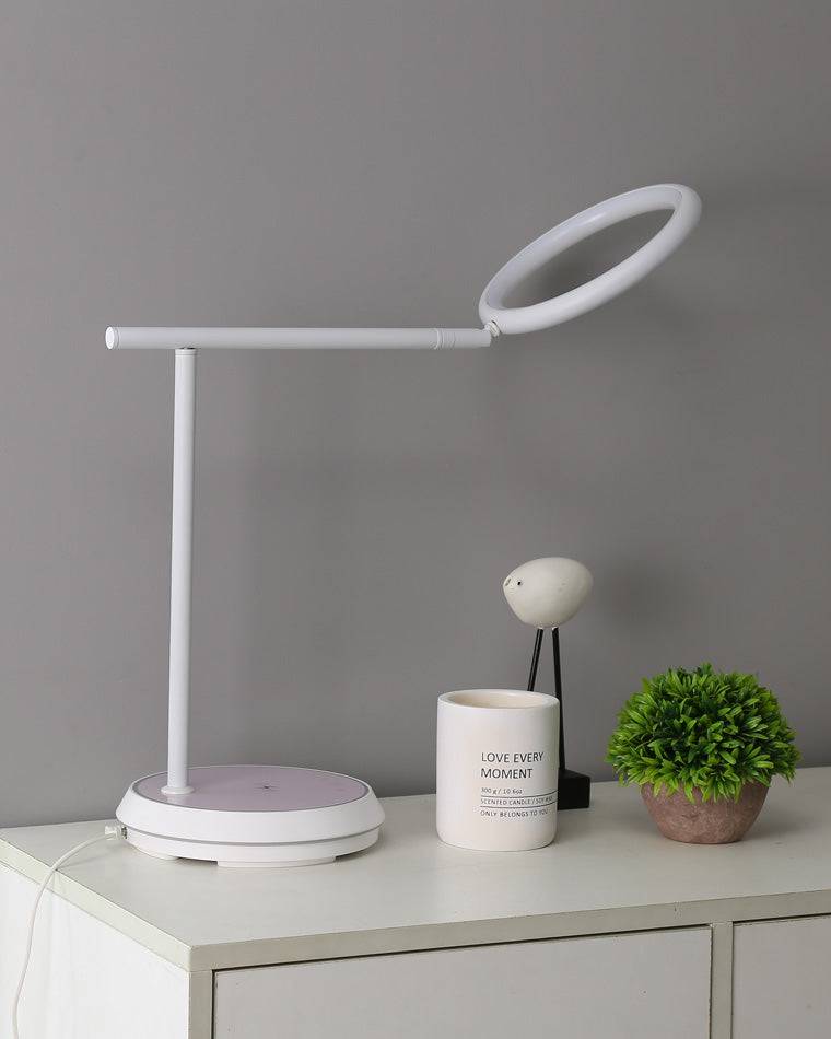 Diff Dimmable Touch Round Desk Lamp with Wireless Charger-DF8042