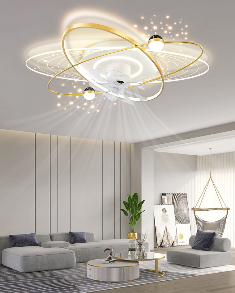 Diff Oscillating Remote Ceiling Fan with Dimmable Light-DF5044