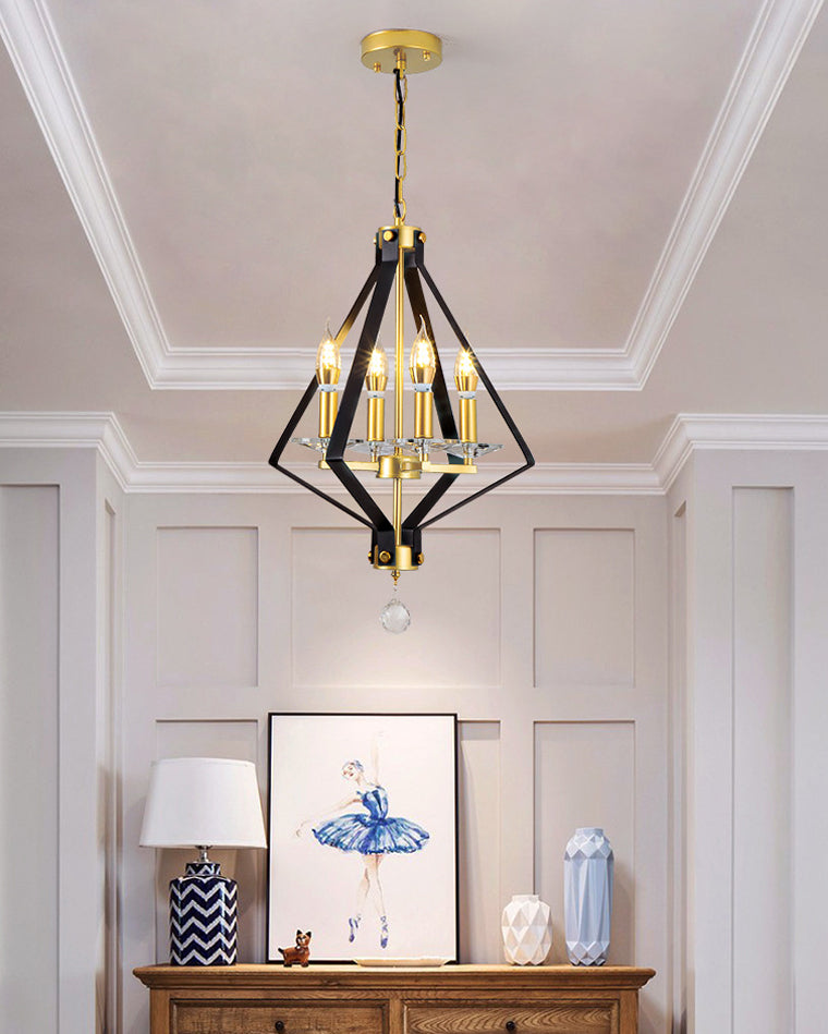 Diff Prism Gold Candle Chandelier-DF2263