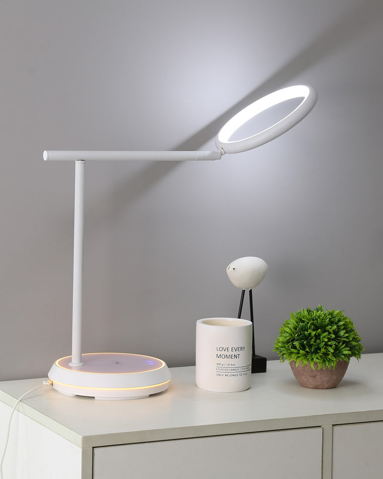 Diff Dimmable Touch Round Desk Lamp with Wireless Charger-DF8042