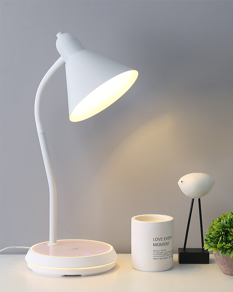 Diff Dimmable Touch Flexible Gooseneck Desk Lamp with Wireless Charger-DF8044