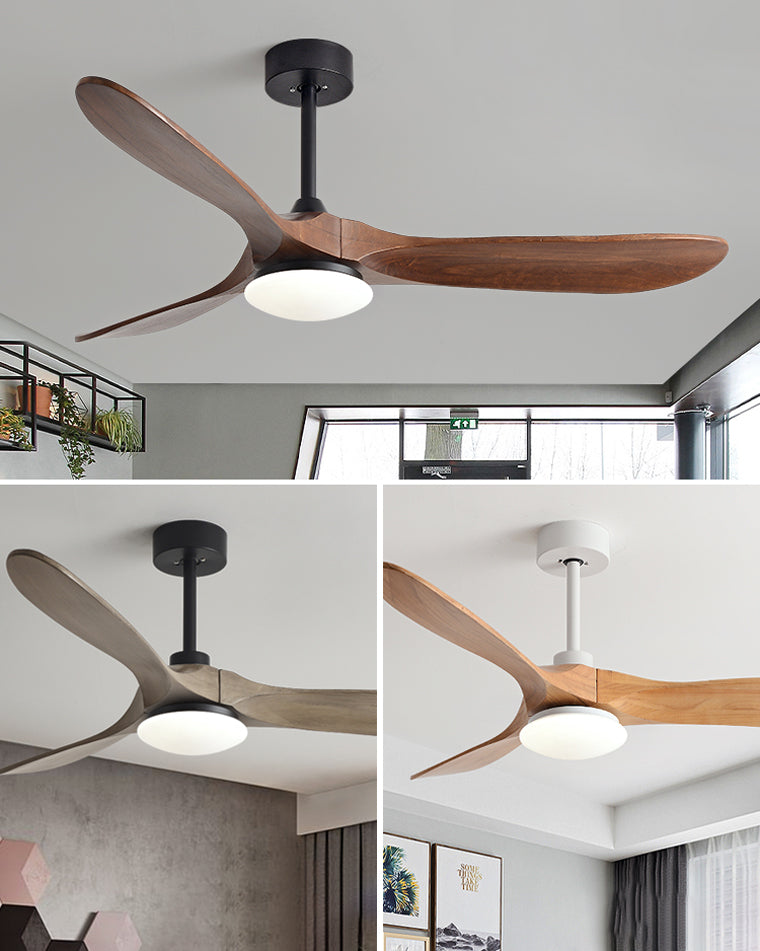 Diff 52" Propeller Wood Ceiling Fan with Dimmable Light-DF5008
