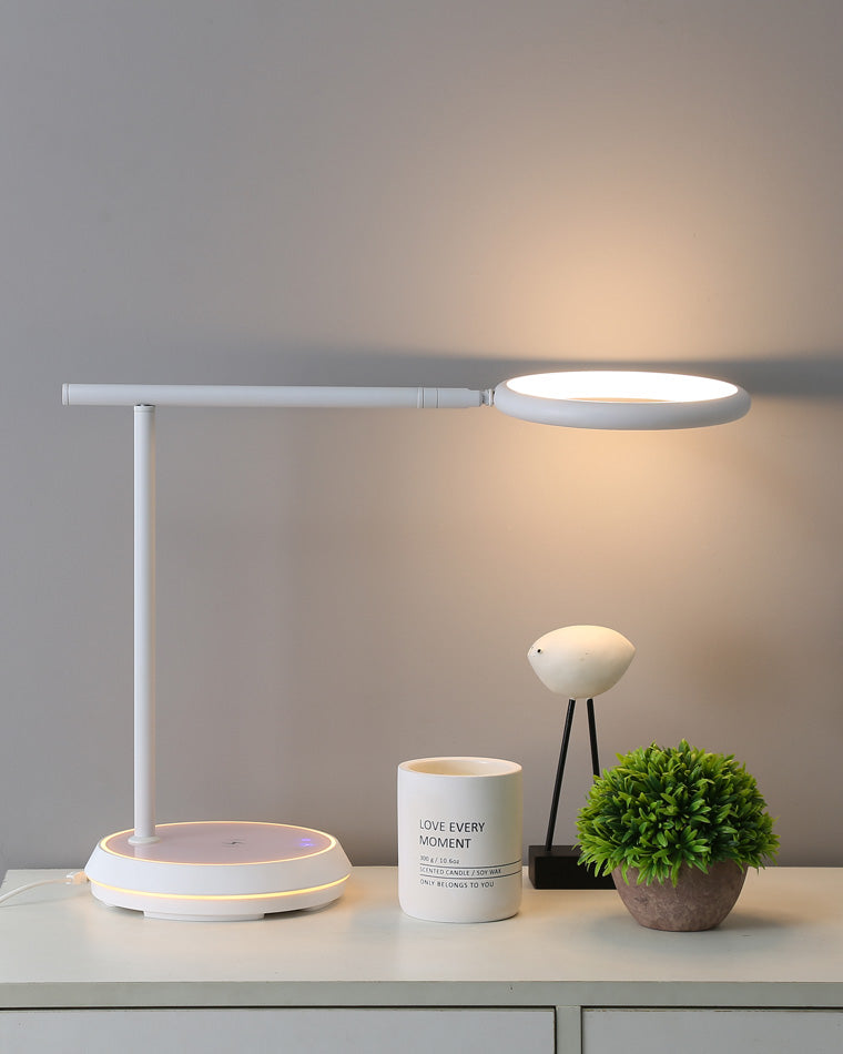 Diff Dimmable Touch Round Desk Lamp with Wireless Charger-DF8042