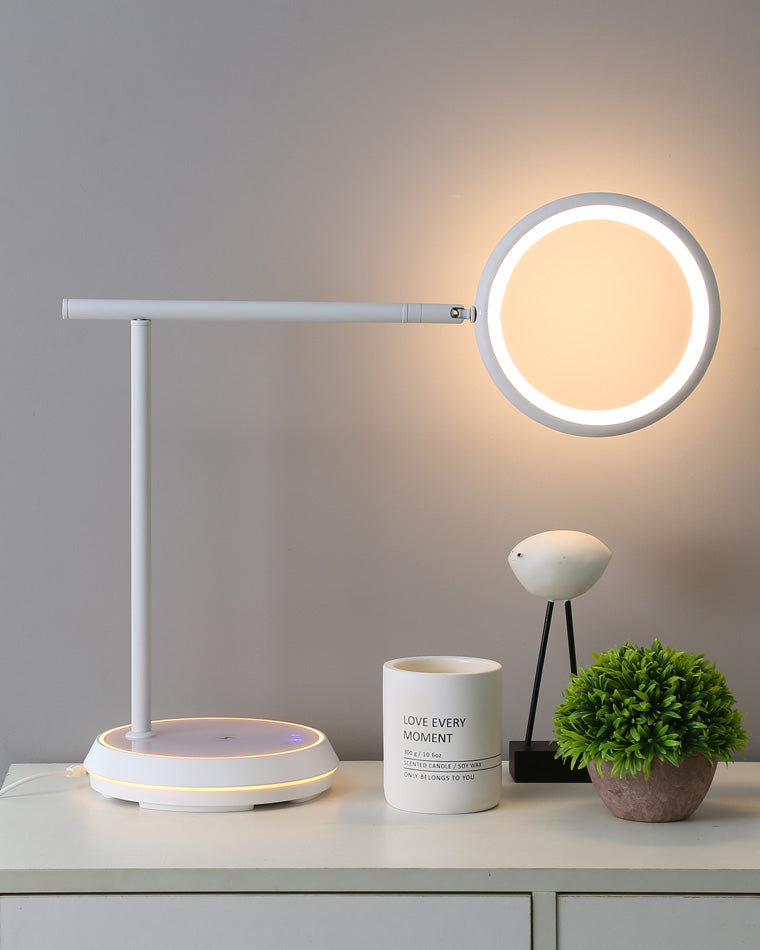 Diff Dimmable Touch Round Desk Lamp with Wireless Charger-DF8042