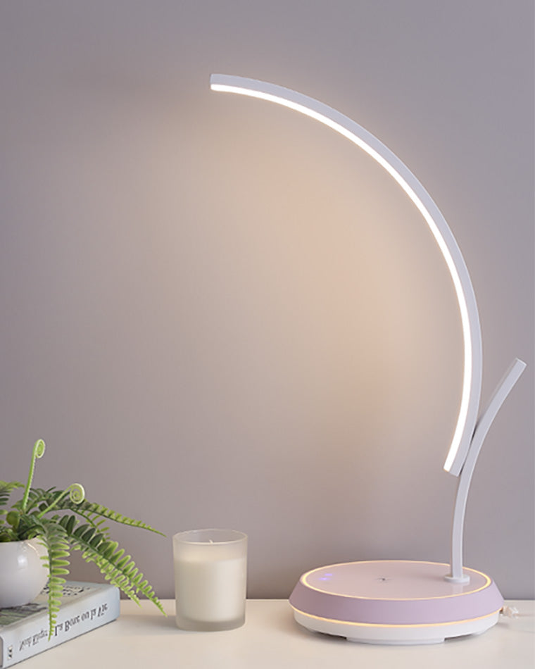 Diff Dimmable Touch Arc Desk Lamp with Wireless Charger-DF8041