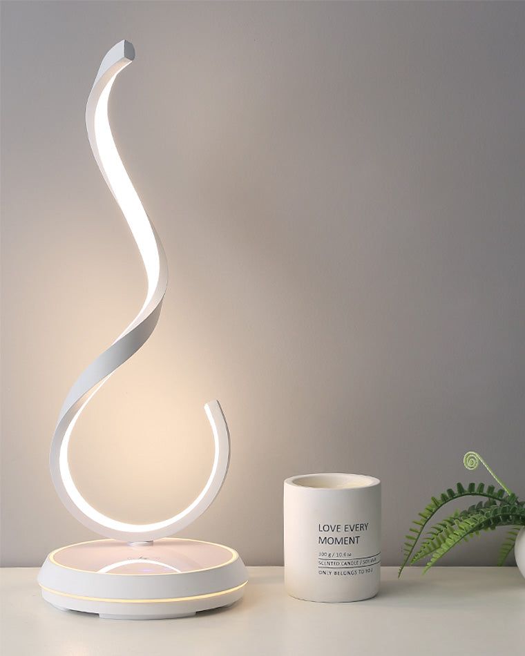 Diff Dimmable Infinity Sculptural Table Lamp with Wireless Charger-DF8043