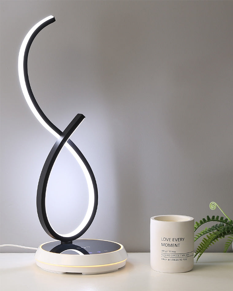 Diff Dimmable Infinity Sculptural Table Lamp with Wireless Charger-DF8043