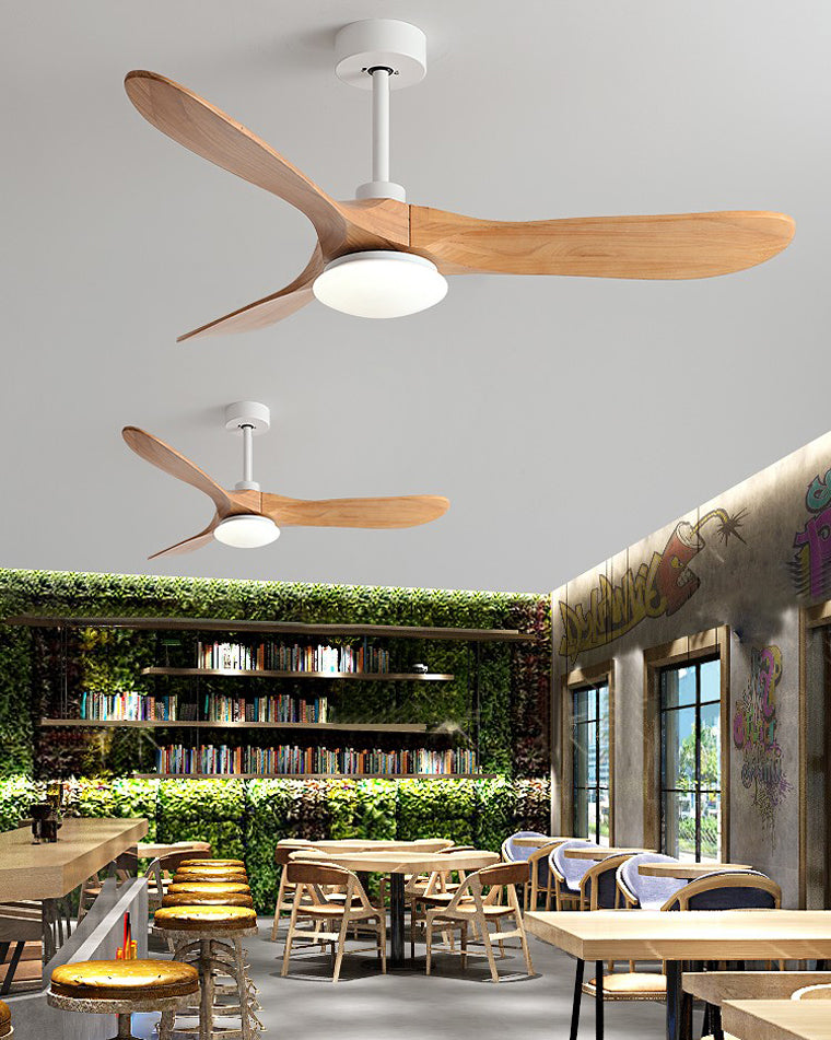 Diff 52" Propeller Wood Ceiling Fan with Dimmable Light-DF5008