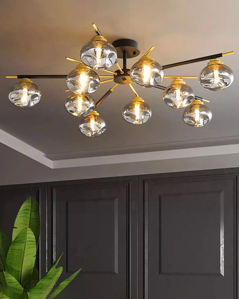 Diff Blown Glass Globe Chandelier-DF2261