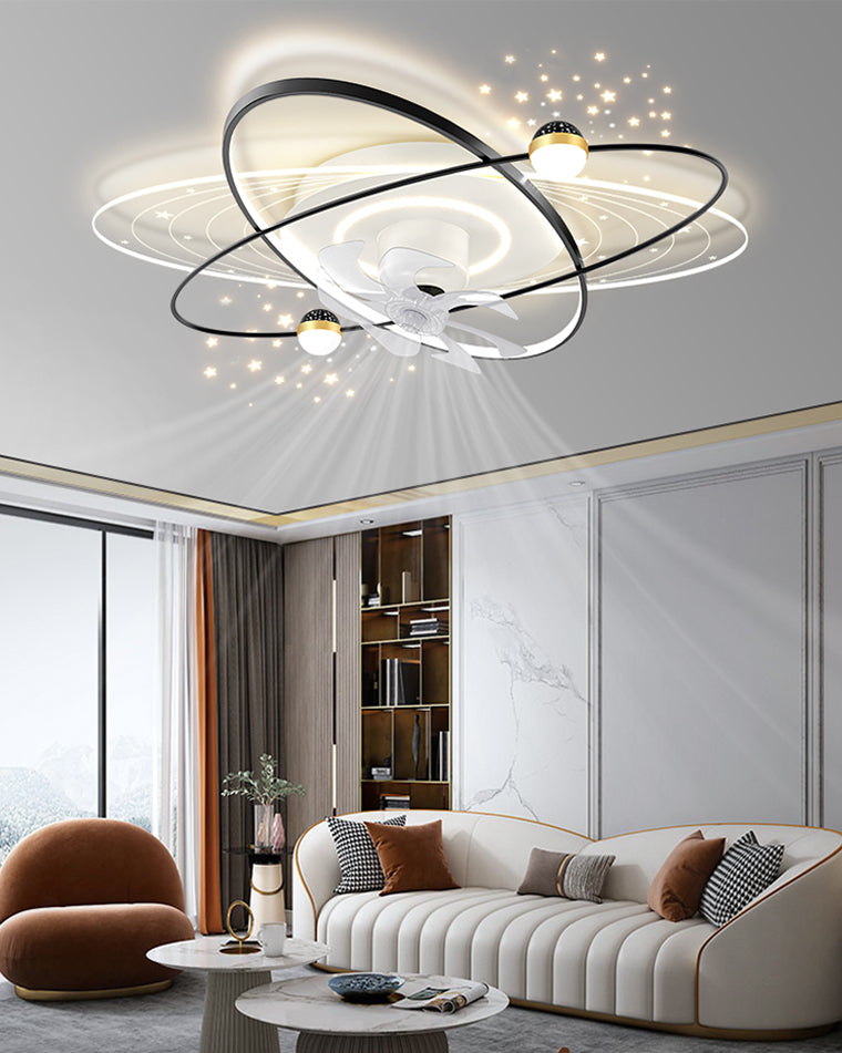 Diff Oscillating Remote Ceiling Fan with Dimmable Light-DF5044