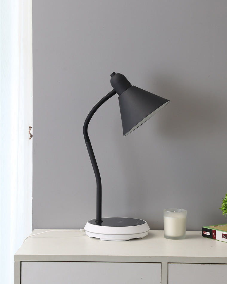Diff Dimmable Touch Flexible Gooseneck Desk Lamp with Wireless Charger-DF8044