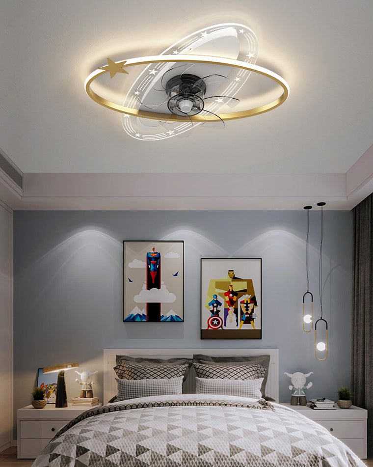 Diff Small Low Profile Ceiling Fan with Remote-DF5059