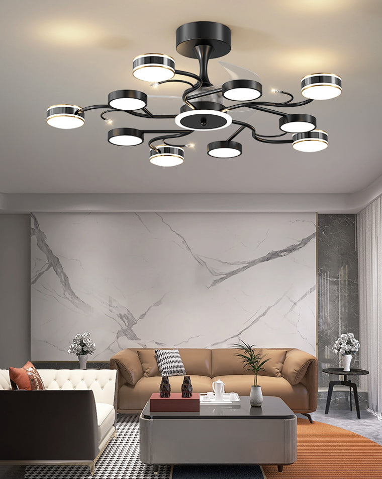 Diff Remote Ceiling Fan Chandelier-DF5045