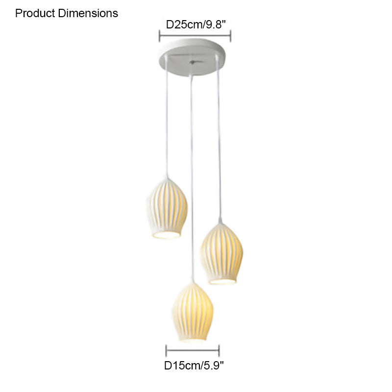 Diff Ribbed Ceramics Pendant Light-DF2132