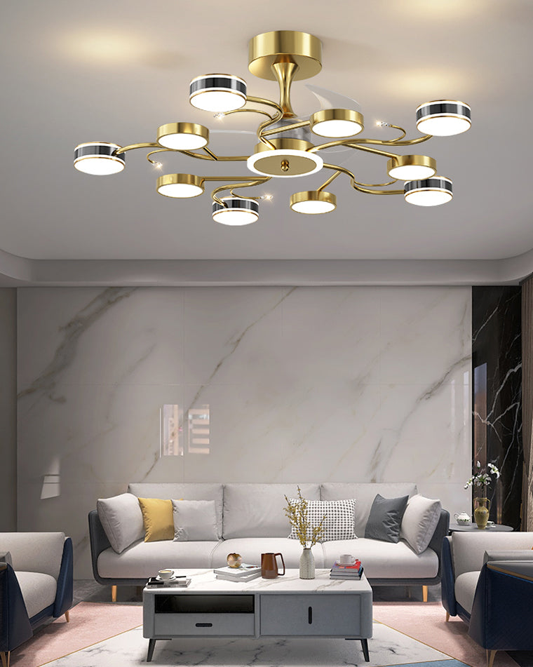 Diff Remote Ceiling Fan Chandelier-DF5045