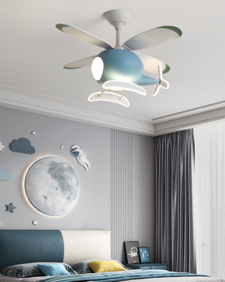 Diff 36" Remote Airplane Ceiling Fan with Dimmable Light-DF5007
