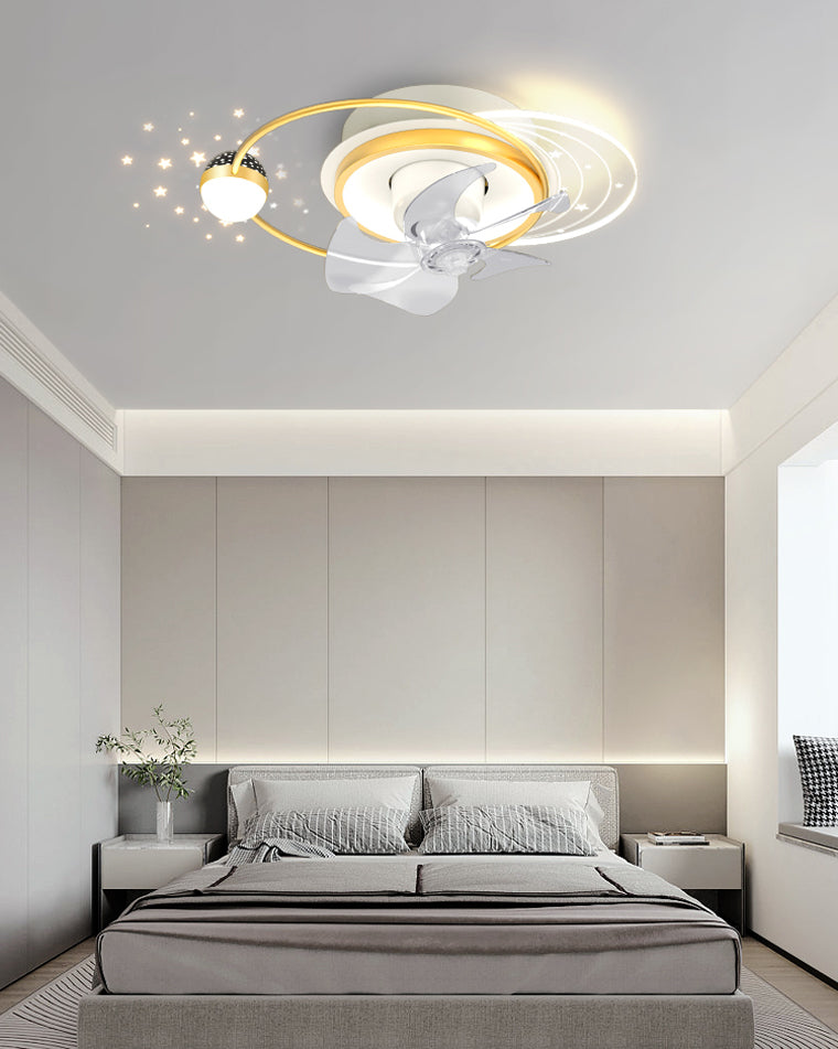 Diff Oscillating Remote Ceiling Fan with Dimmable Light-DF5044
