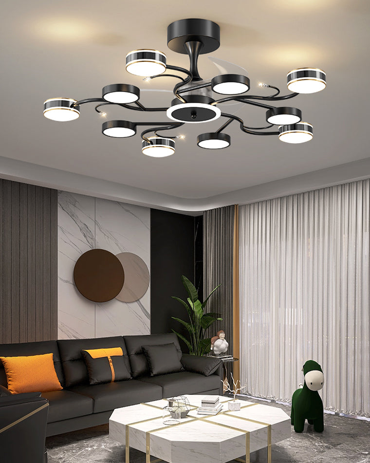 Diff Remote Ceiling Fan Chandelier-DF5045