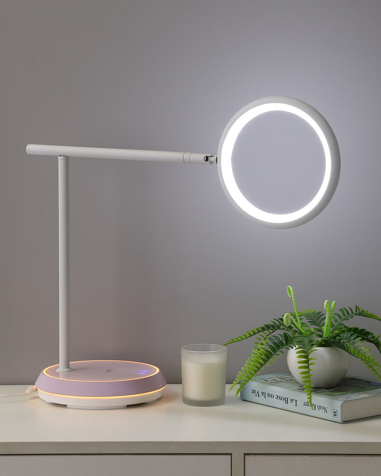 Diff Dimmable Touch Round Desk Lamp with Wireless Charger-DF8042