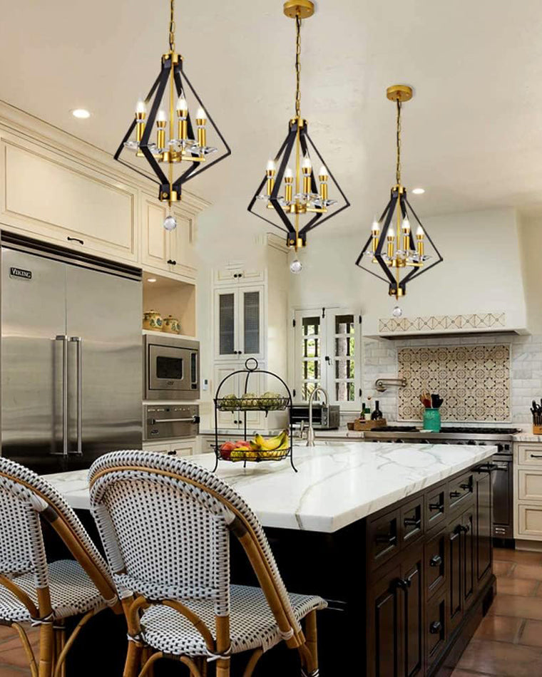 Diff Prism Gold Candle Chandelier-DF2263