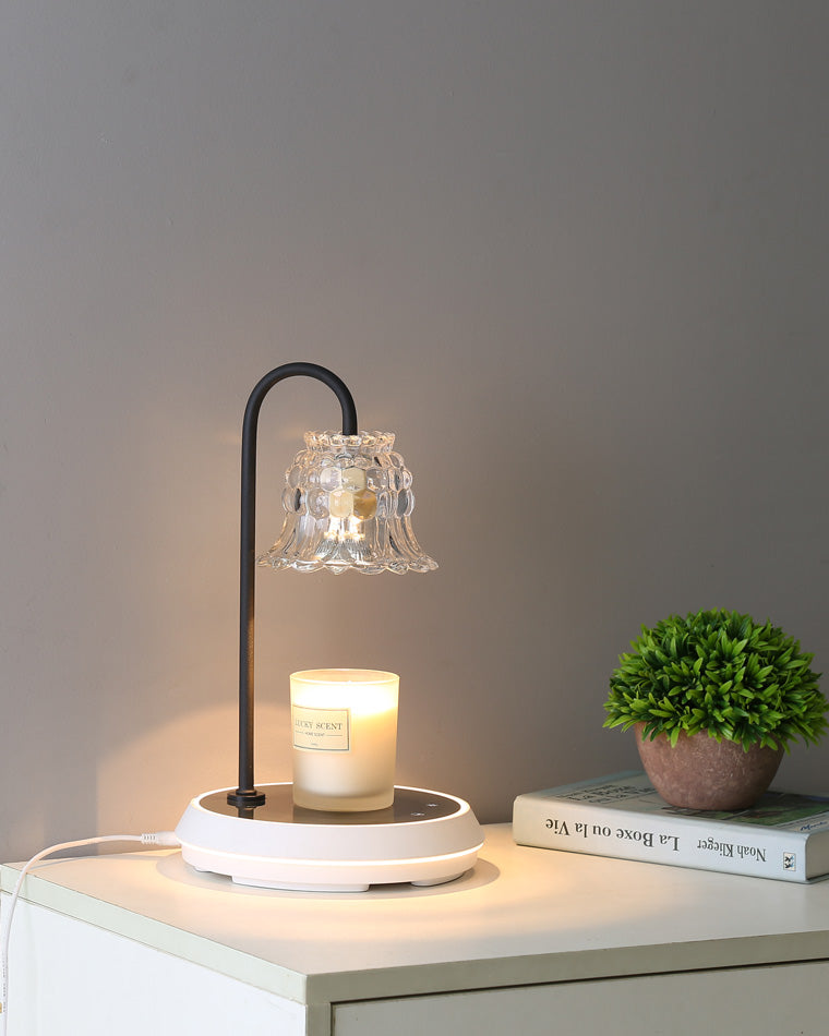 Diff Dimmable Touch Small Glass Table Lamp with Wireless Charger-DF8046