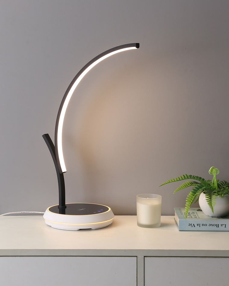 Diff Dimmable Touch Arc Desk Lamp with Wireless Charger-DF8041