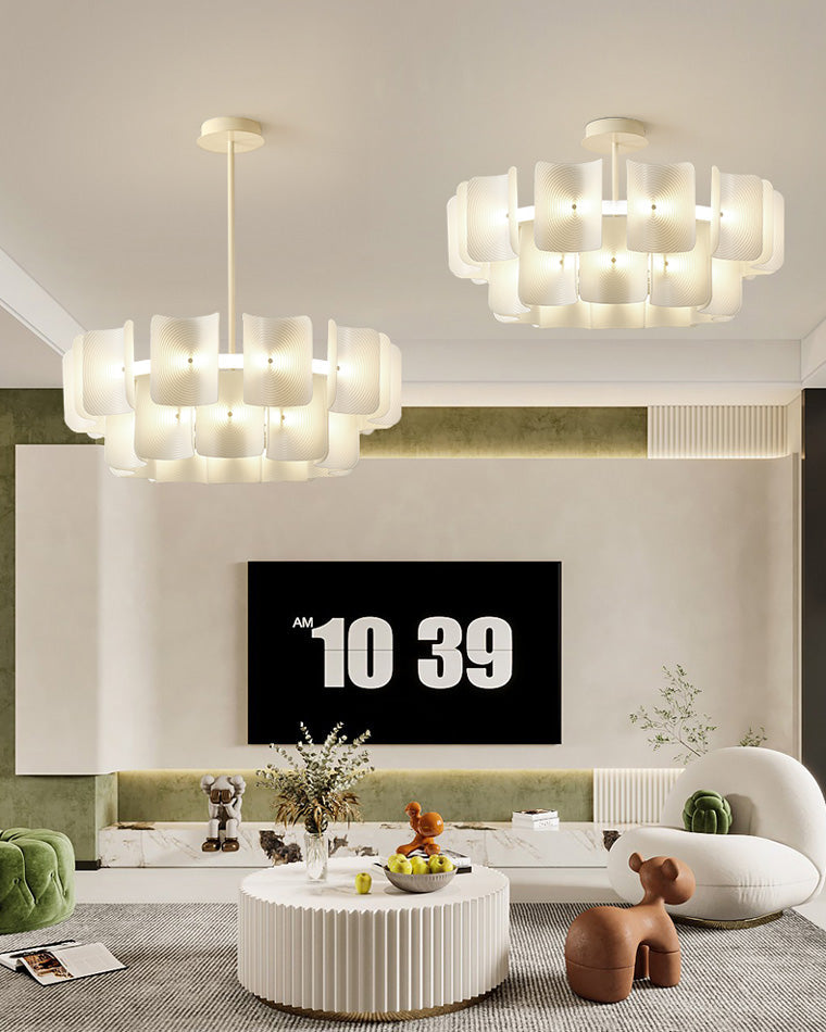 Diff White Tiered Acrylic Chandelier-DF2314