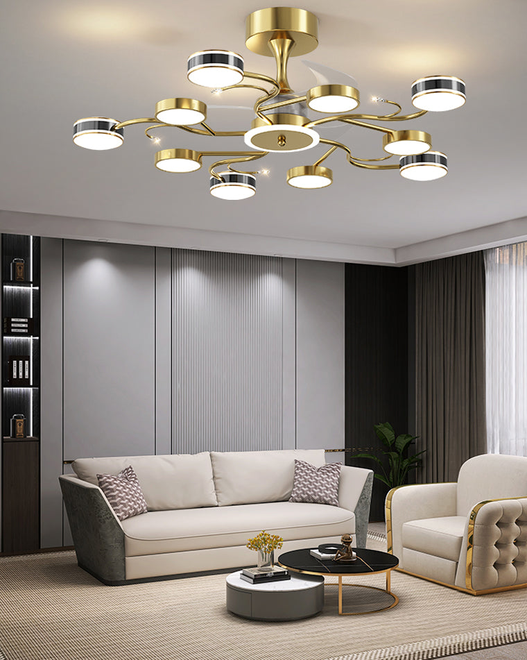 Diff Remote Ceiling Fan Chandelier-DF5045