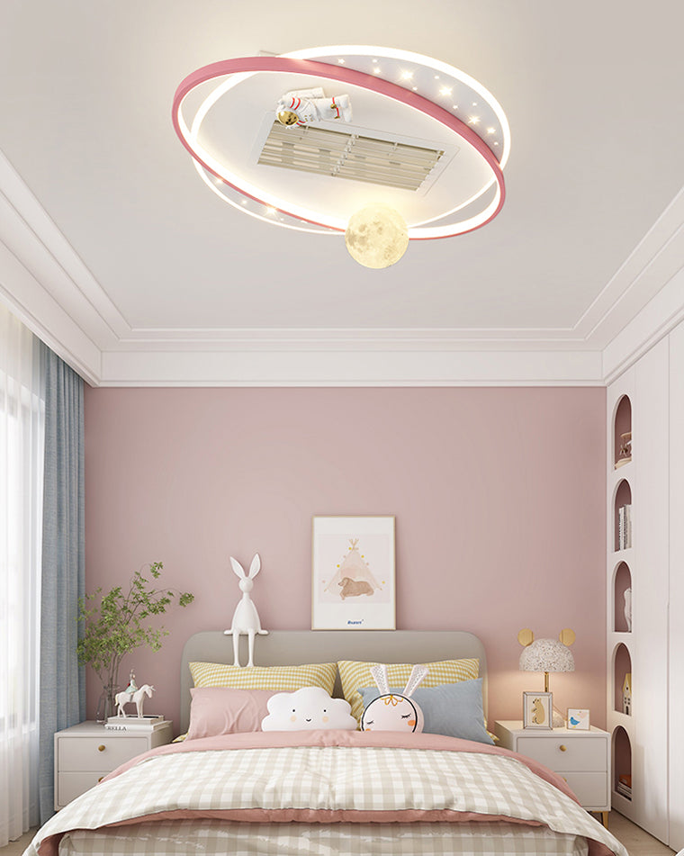 Diff Childish Low Profile Ceiling Fan with Dimmable Light-DF5056