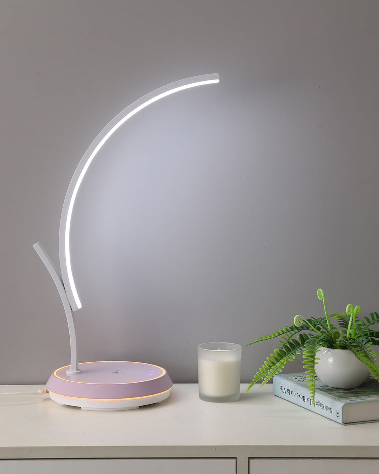 Diff Dimmable Touch Arc Desk Lamp with Wireless Charger-DF8041