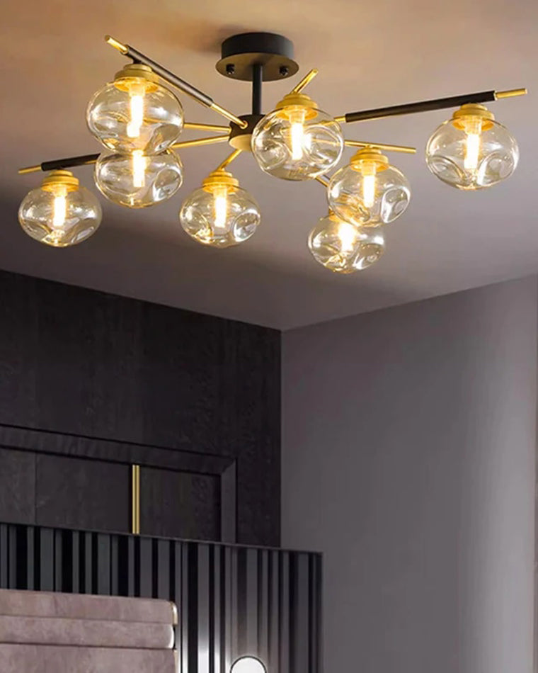 Diff Blown Glass Globe Chandelier-DF2261