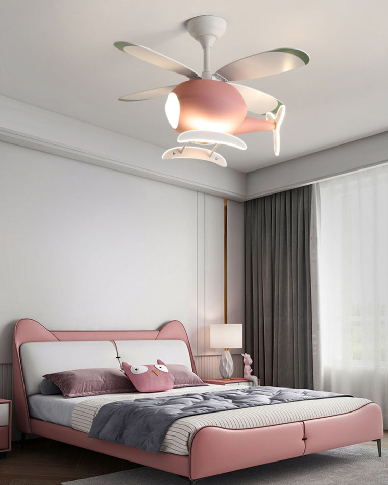 Diff 36" Remote Airplane Ceiling Fan with Dimmable Light-DF5007