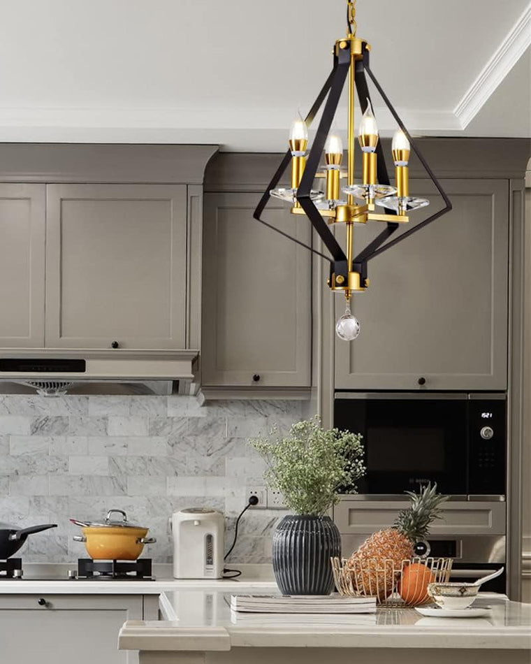 Diff Prism Gold Candle Chandelier-DF2263