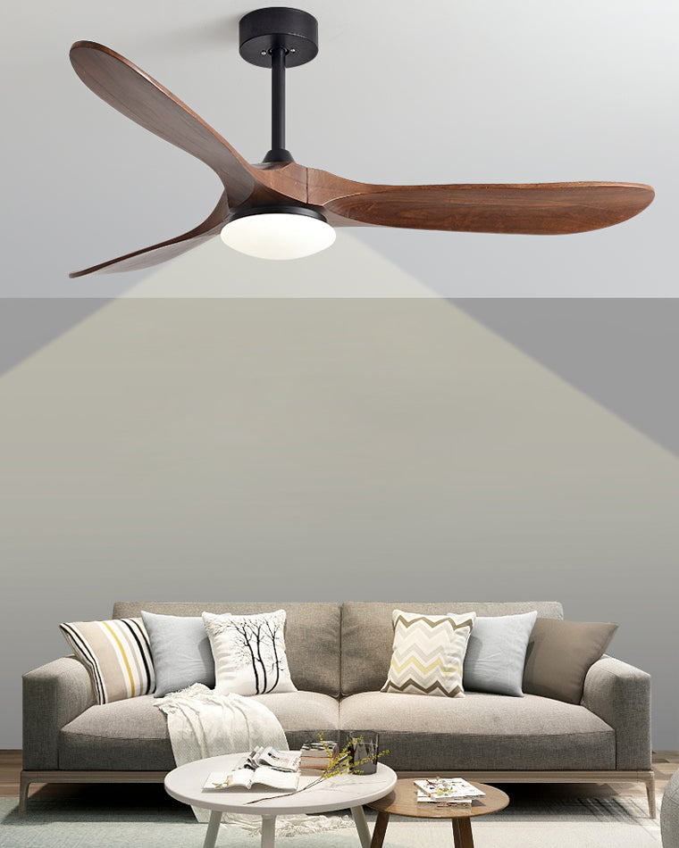Diff 52" Propeller Wood Ceiling Fan with Dimmable Light-DF5008