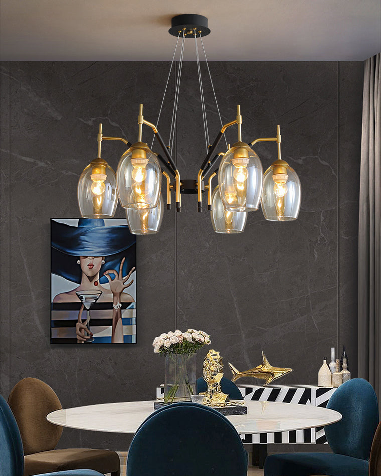 Diff Glass Bell Chandelier-DF2260