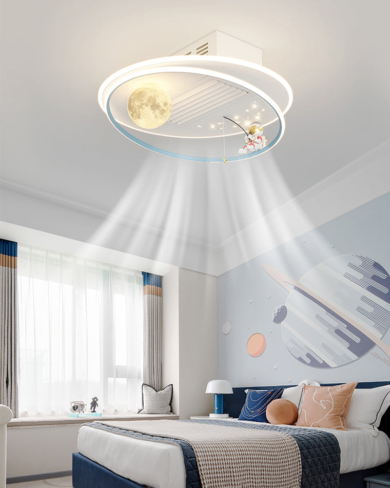 Diff Childish Low Profile Ceiling Fan with Dimmable Light-DF5056
