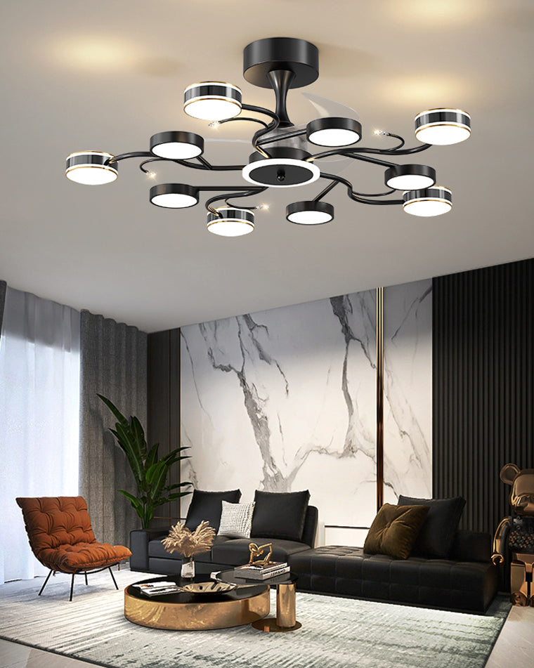 Diff Remote Ceiling Fan Chandelier-DF5045