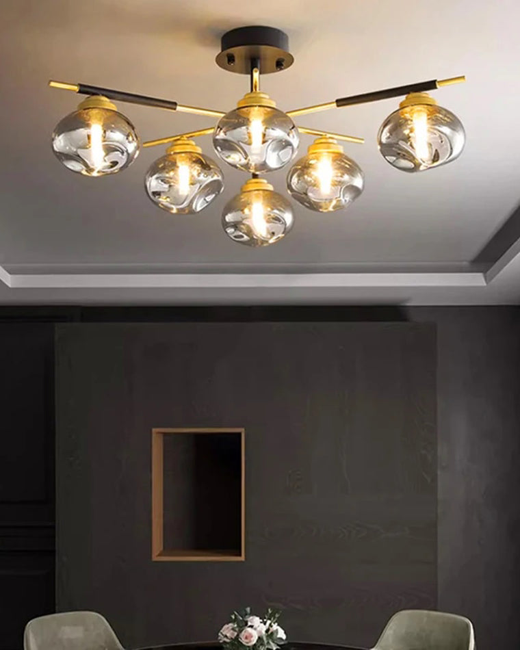 Diff Blown Glass Globe Chandelier-DF2261