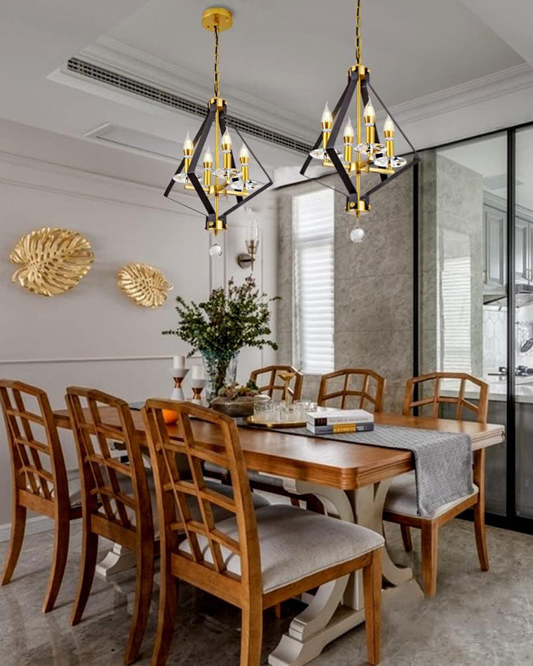 Diff Prism Gold Candle Chandelier-DF2263