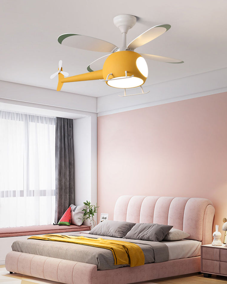 Diff 36" Remote Airplane Ceiling Fan with Dimmable Light-DF5007