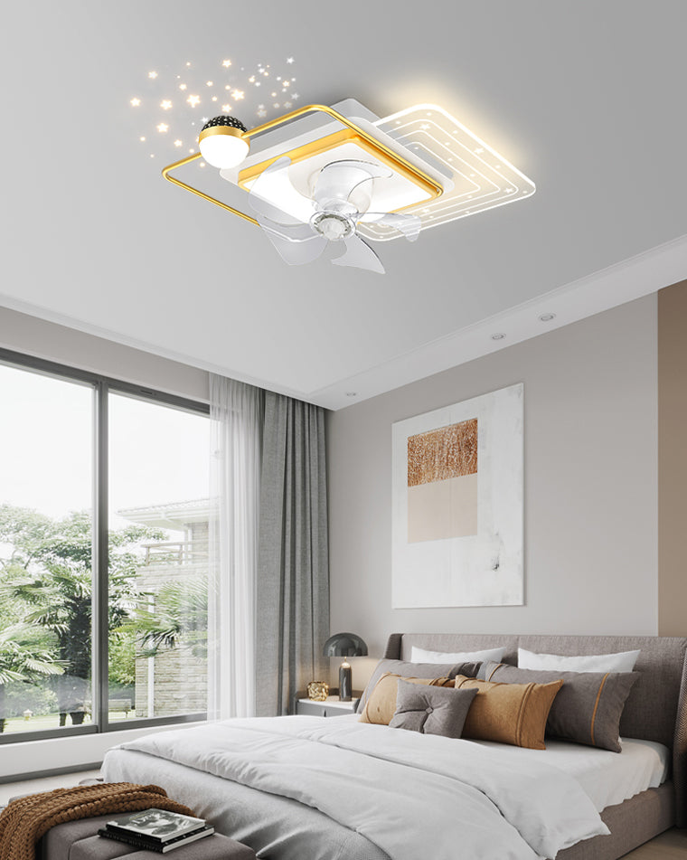 Diff Oscillating Remote Ceiling Fan with Dimmable Light-DF5044